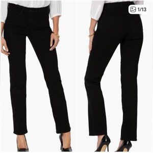 NYDJ Marilyn Straight Leg Jeans Black Size 12